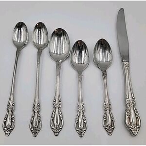 6pc Raphael‎ Distinction Oneida Deluxe HH Stainless Steel Flatware Silverware